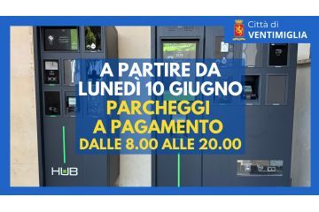 Ventimiglia, lunedi 10 tornano in funzione i parcometri: parcheggi blu nuovamente a pagamento dalle 8 alle 20