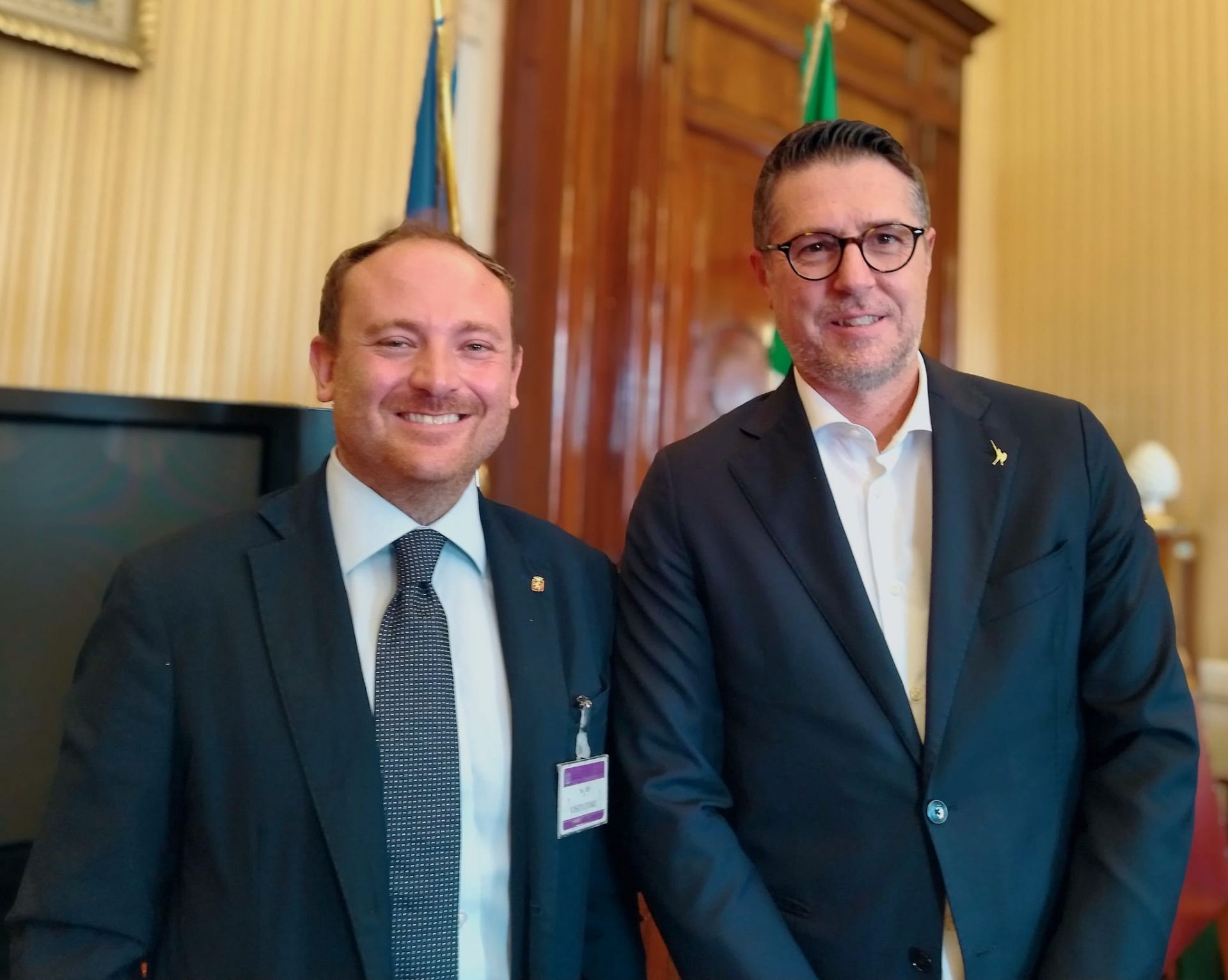 Il Sindaco Di Muro e il Sottosegretario di Stato Nicola Molteni