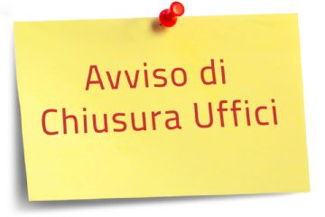 Avviso orari di chiusura Uffici Demografici (Anagrafe e Stato Civile)